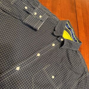 Descendant of Thieves By Dres Ladro Shirt Mens Large Plaid Long Sleeve Button Up